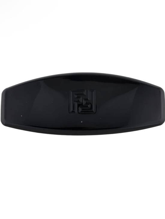 Fendi Accessories - Fendi 90s Zucca Black Acrylic Hair Barrette Clip 3”